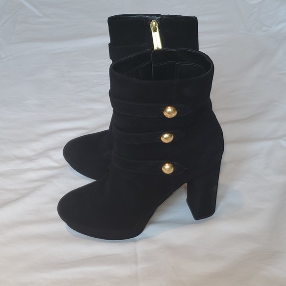 Black Michael Kors heeled ankle boots - Picture 1 of 3